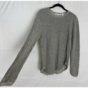 Eight Eight Eight Women’s Textured Knit Sweater Beige Cotton Lightweight L